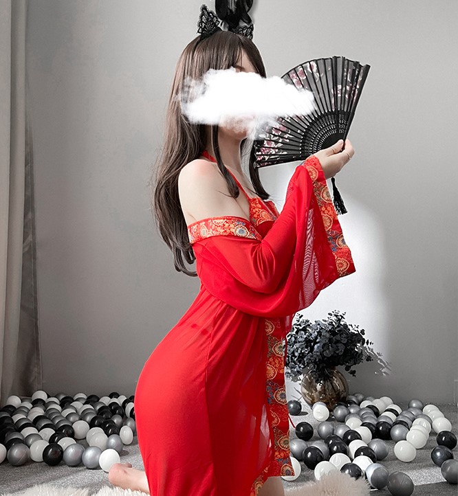 Đồ ngủ Sexy Cosplay áo yêm Trung Hoa kèm áo choàng chuyên chụp ảnh Studio Bar sàn Trung Thu
