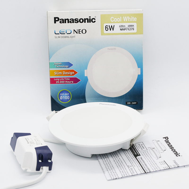 Đèn LED tròn âm trần Panasonic NEO SLIM - Hàng chính hãng