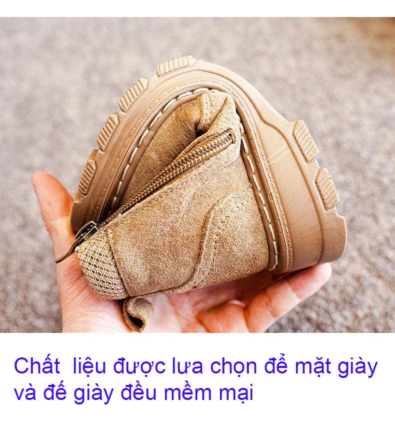 Giày da cho bé trai bé gái mùa thu và mùa đông mới của Hàn Quốc mã AJ08