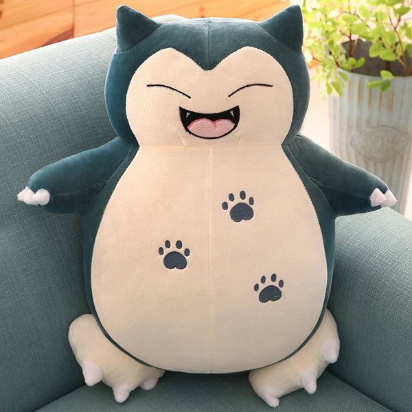 Gấu Bông Pokemon - Snorlax Cười Tươi Gb24 (Tặng 1 Móc Khóa Dây Da Pu Đính Đá Lấp Lánh Màu Ngẫu Nhiên)