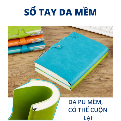 Sổ tay nhỏ gọn bìa da mềm ghi chép kèm bút tiện lợi Heeton A50862