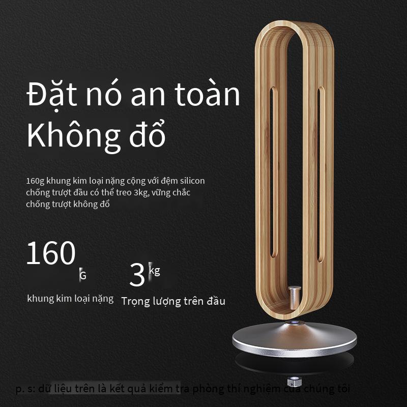 Phong cách mới nhất sáng tạo gỗ tre khung tai nghe máy tính để bàn khung tai nghe hợp kim nhôm móc treo hội trường trò chơi hiển thị tai nghe đứng