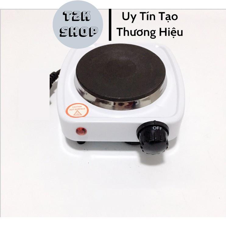 Bếp Điện Mini Công Suất 500W Pha Cafe, Pha Trà Hơ Lá Trầu Cho Bé Đa Năng Không Kén Nồi - T2K Shop