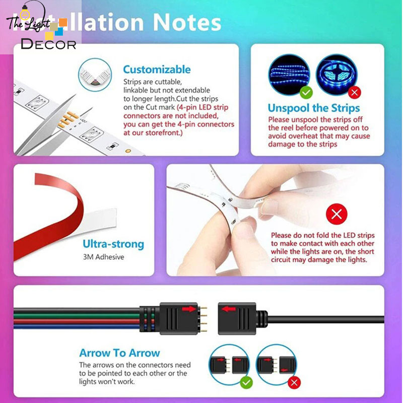 Dải Dây đèn trang trí đèn led RGB 5050 đuổi nhạc remote 5 Mét Cổng USB