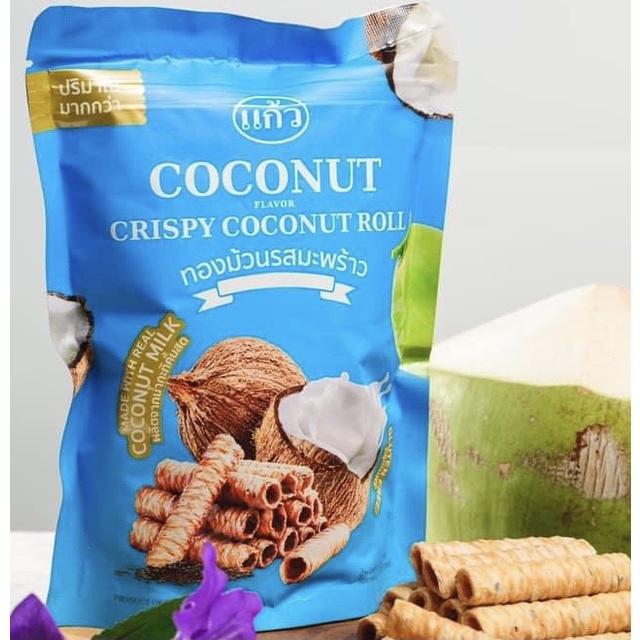 Bánh Cuộn Dừa Nhập Khẩu Thái Lan Vị Truyền Thống Túi Zip