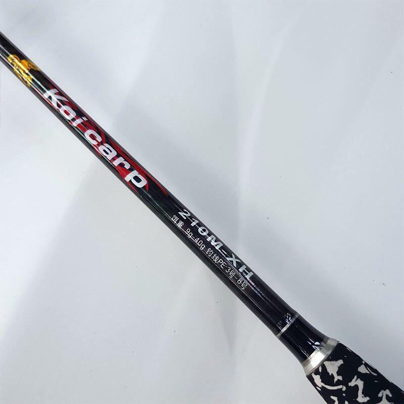 Cần câu 2 khúc KOI CARP siêu khỏe đầu bu chống xoắn tải được cá lớn chất liệu carbon