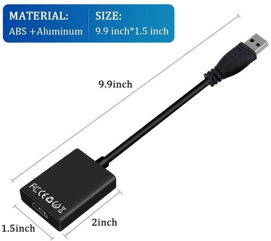 Cáp chuyển USB ra HDMI có âm thanh UTH1080 - FullHD (Đen)