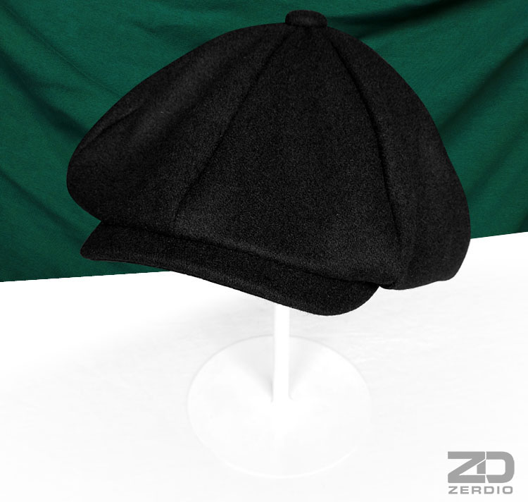 Mũ Peaky Blinders, Nón Beret Xương Cá Phong Cách Cổ Điển Anh - Màu đen - M56-58cm