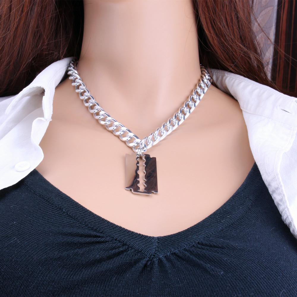 Vòng cổ dao lam bản to cực chất phụ kiện nam nữ