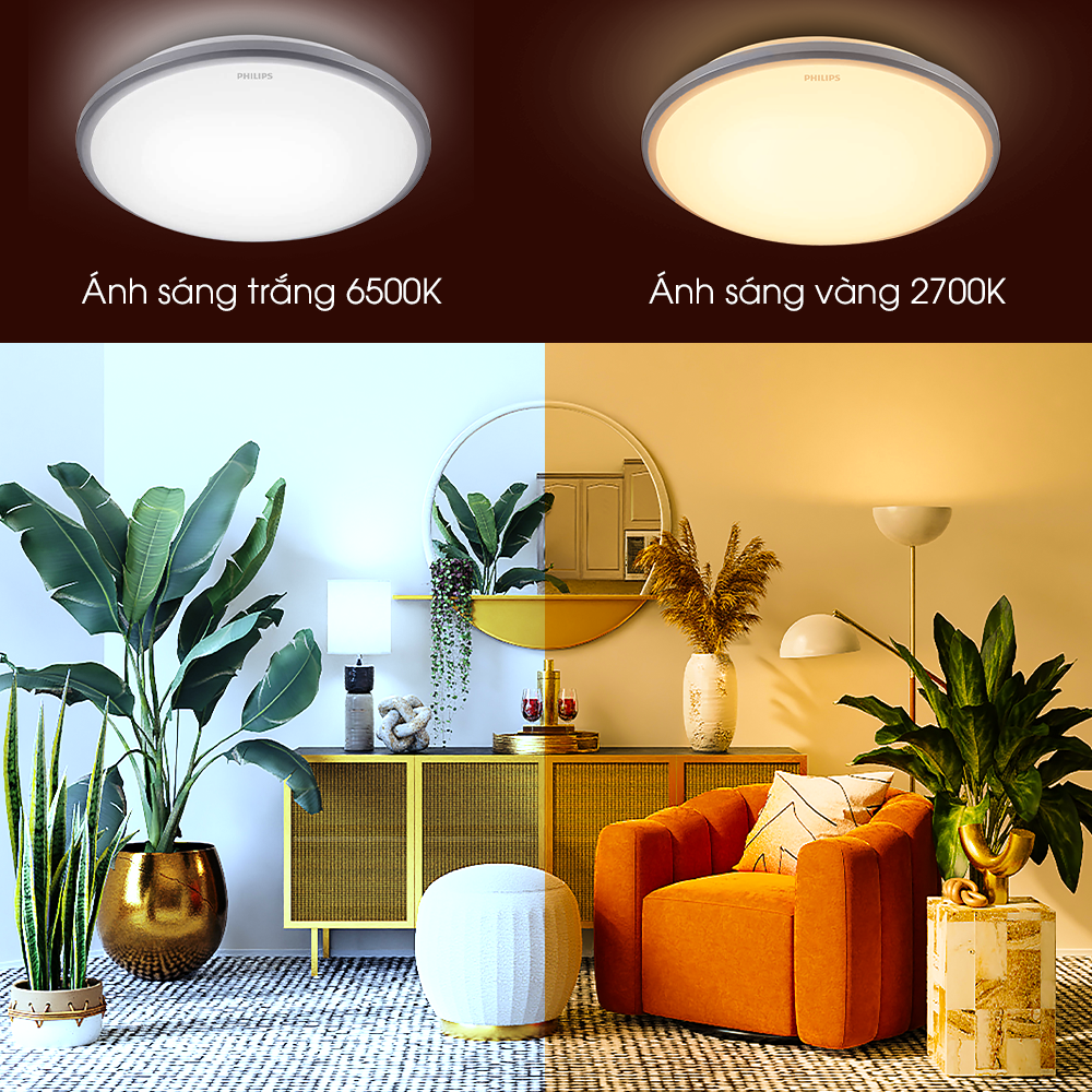 Đèn ốp trần Philips 31824 Twirly LED WHT công suất 12W - Ánh sáng vàng 2700K