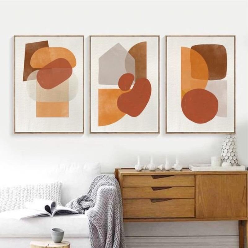 Bộ tranh 3 bức canvas hiện đại - trừu tượng