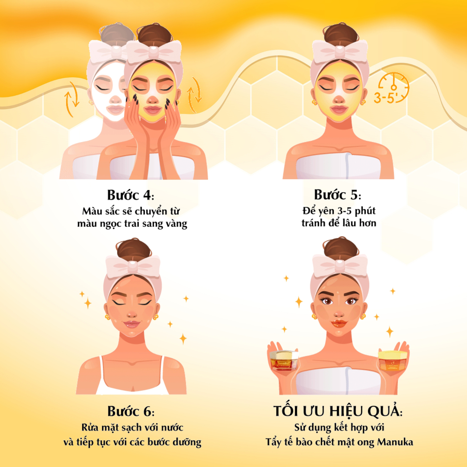 Mặt Nạ Đổi Màu Origani – Sáng Da, Ngừa Mụn, Kháng Khuẩn Cùng Mật Ong Manuka MGO 250+ (50ml)