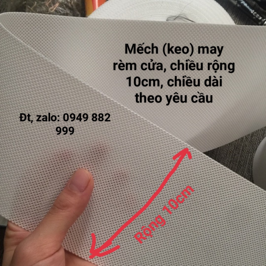 Mếch (Keo) May Màn Cửa 1 Cuộn Dài 35m chiều rộng 10cm Dùng May Rèm Khoen Ore