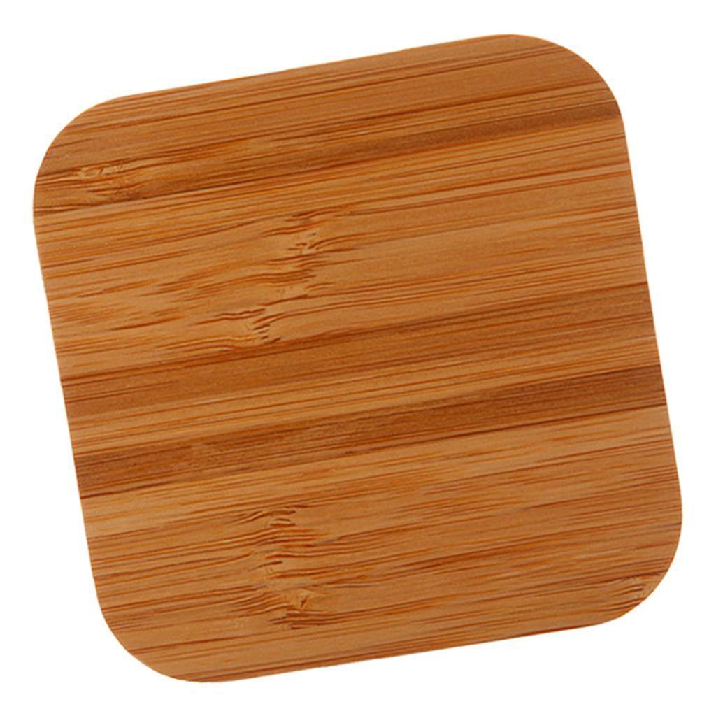 Portable Qi Wireless Charger Bamboo Wood Mat Pad for 8/8 Plus S7 S8