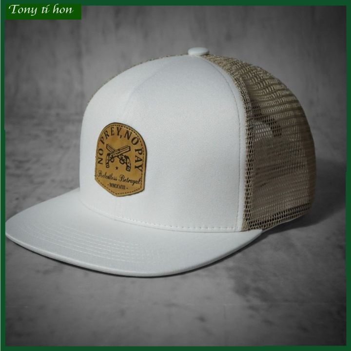 Tony tí hon - Mũ/nón kết lưỡi trai Snapback No Prey cá tính thời trang nam nữ cao cấp màu nâu/ màu trắng