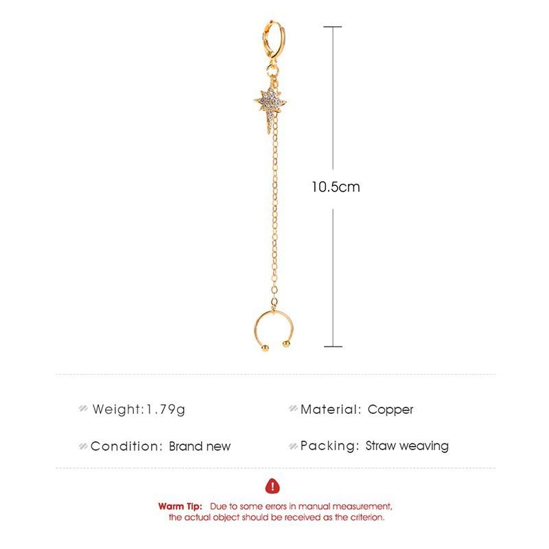 Bông Tai Dáng Dài Đính Đá Xinh Xắn Dành Cho Nữ