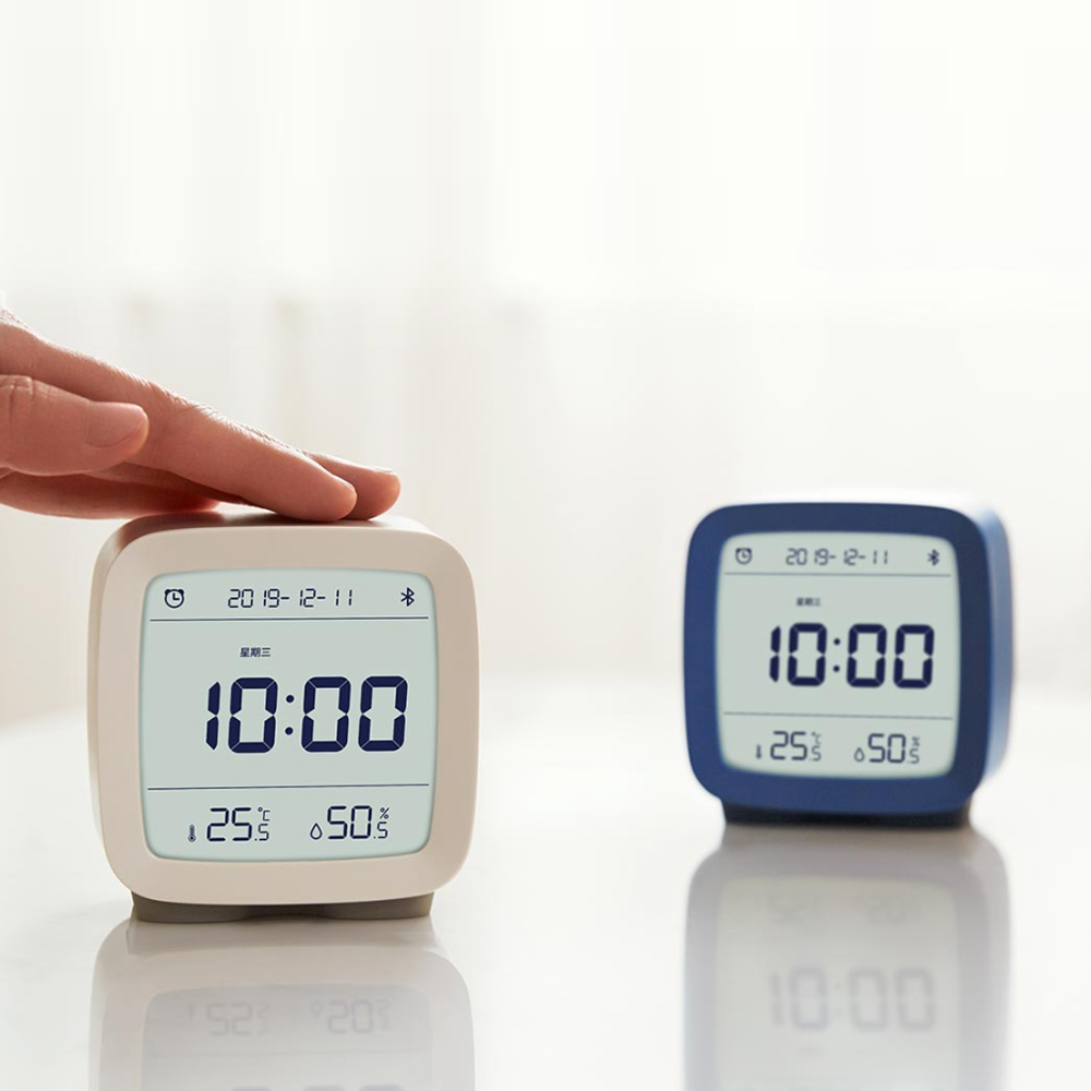 Đồng hồ báo thức thông minh Xiaomi Qingping BT Alarm Clock Temperature Humidity Monitoring Night Light 3 in 1 Multifunctional Clock Work With Mijia