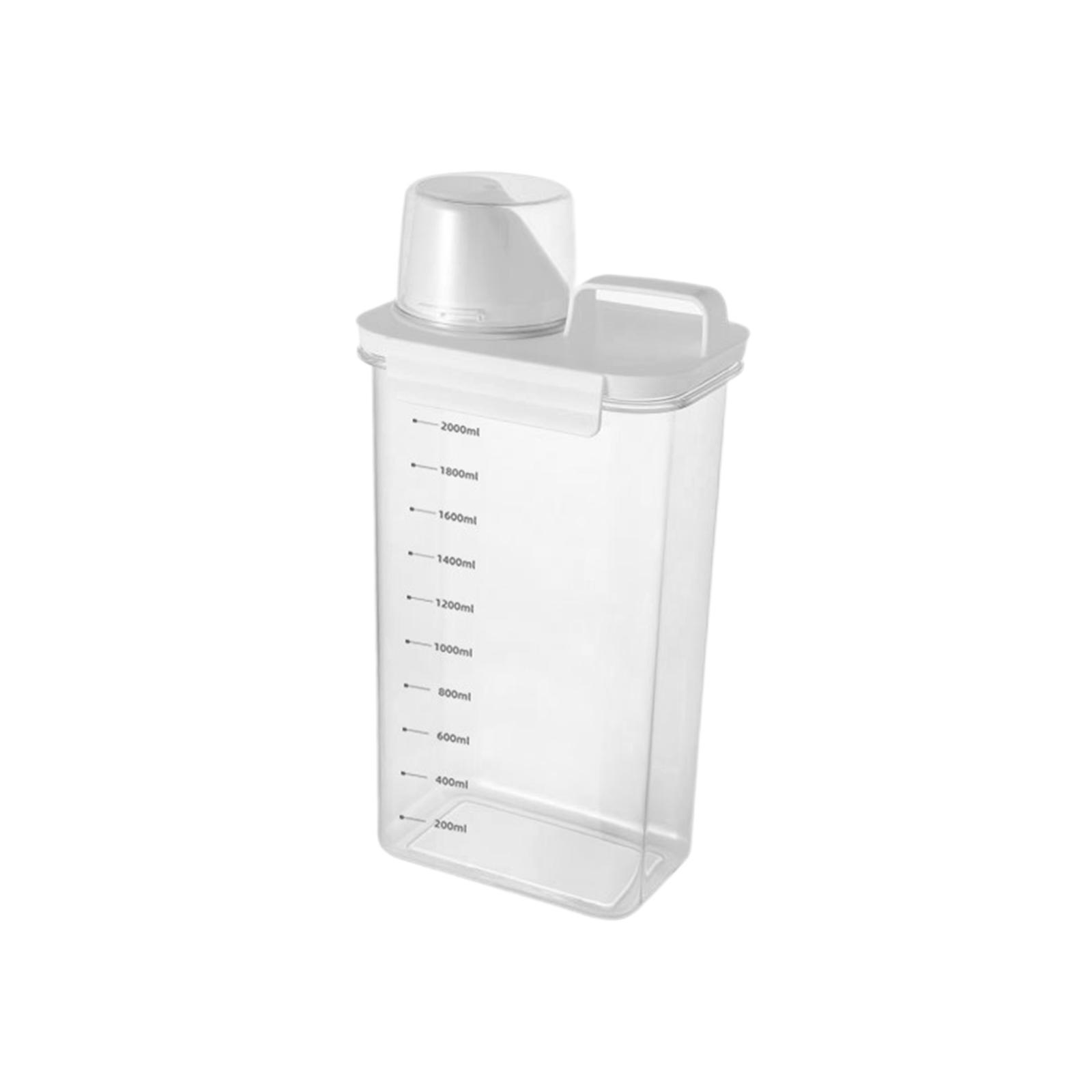 Laundry Powder Storage Tank Dry Food Airtight Container Clear Multiuse Fabric Softener Dispenser Laundry Liquid Dispenser for Toilet
