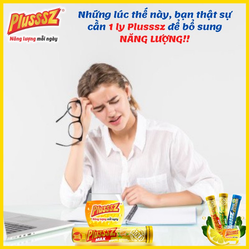 Viên bổ sủi bọt Plusssz Max Multivitamin không đường hương vị cam