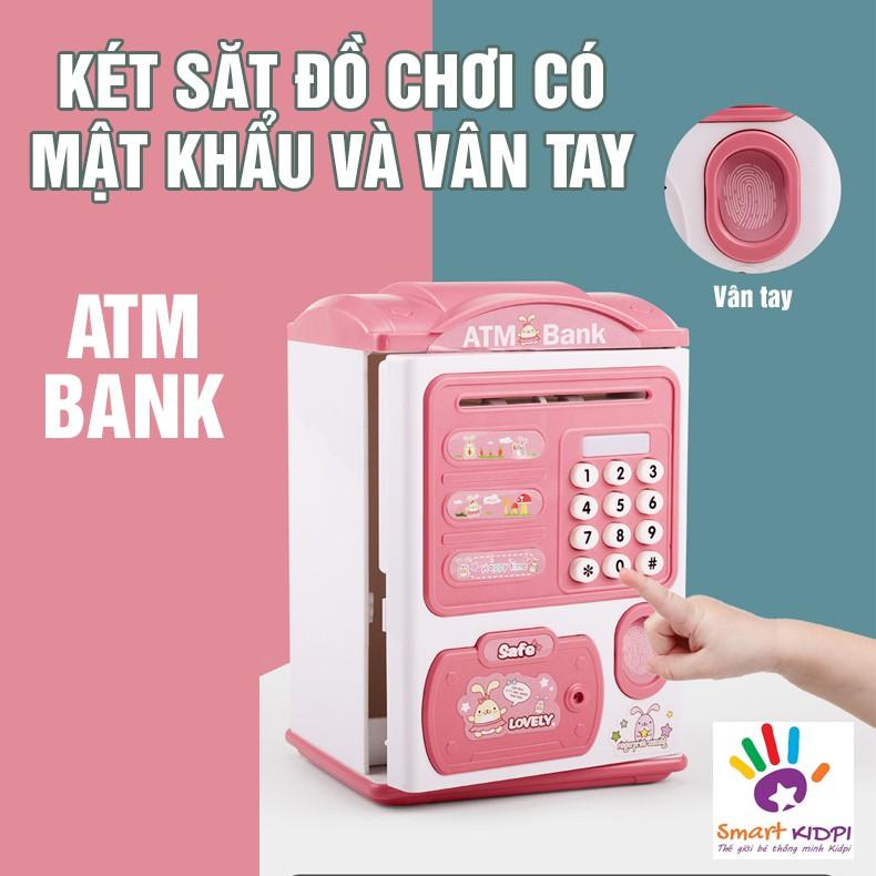 Két sắt vân tay điện tử mini tiết kiệm tiền - Quà tặng cho bé