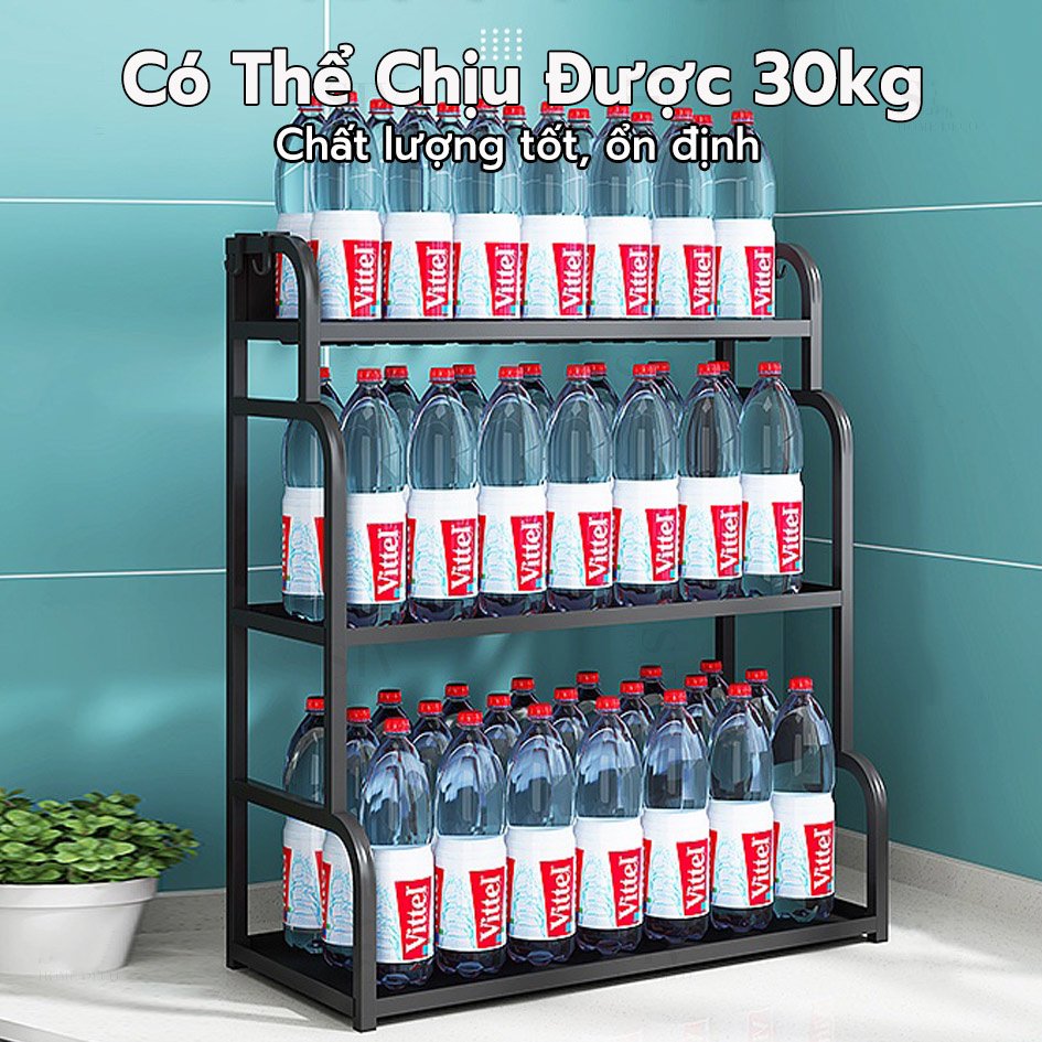 Kệ dụng cụ, gia vị bếp 3 tầng thép carbon