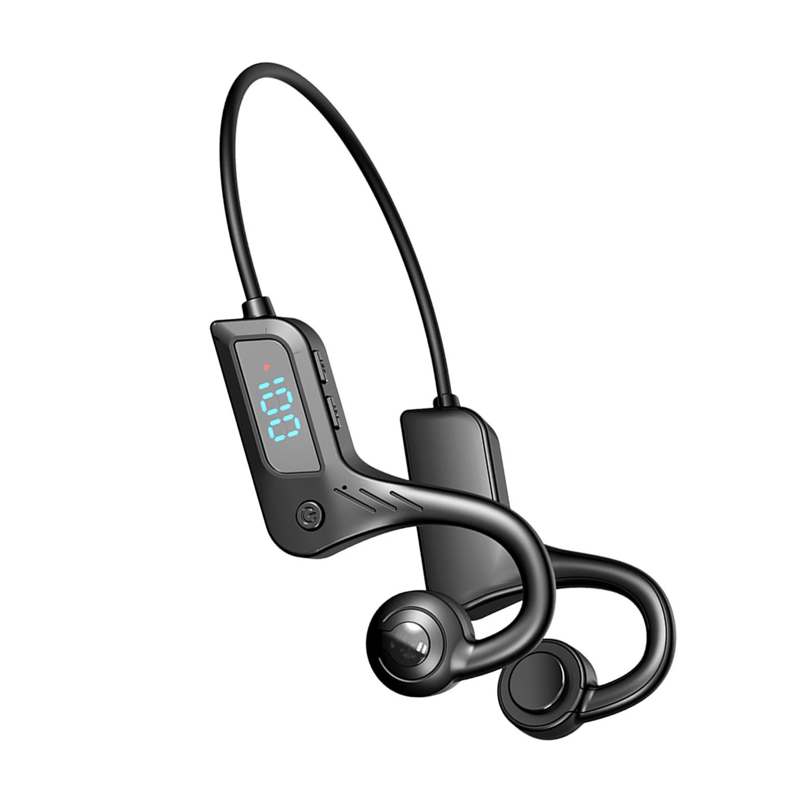 Open Ear Headphones Stereo Portable Ear Hook Headset for Travel Jogging Yoga