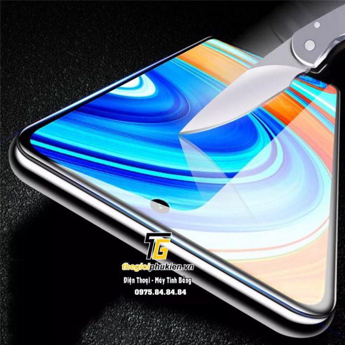 Tấm dán kính cường lực full 5D Xiaomi Redmi Note 9s, Note 9 Pro, Note 9 Pro Max   tràn màn hình