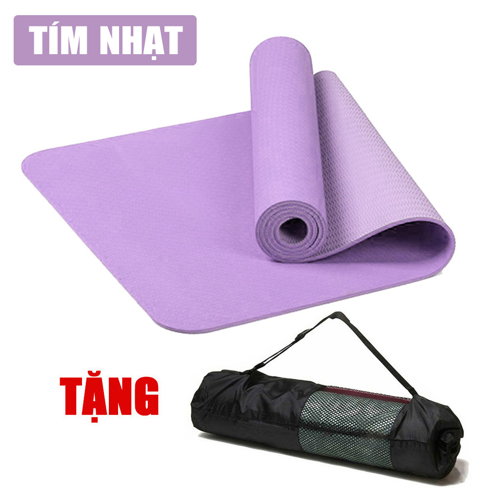 Thảm Tập Yoga chất liệu TPE 2 lớp dày 6mm chống trơn trượt cực tốt