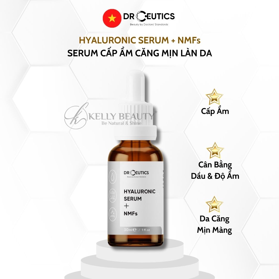 Tinh Chất Cấp Ẩm Drceutics Hyaluronic Serum + NMFs - Giúp Da Căng Bóng, Mềm Mịn | Kelly Beauty