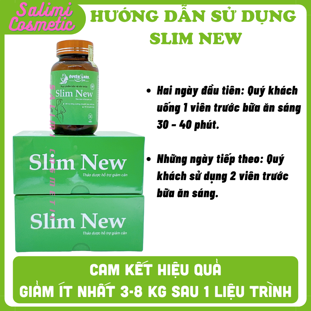 Thực Phẩm Bảo Vệ Sức Khỏe SLIM NEW 30 Viên - Viên Uống Thảo Dược Hỗ Trợ Giảm Cân, Giúp Kiểm Soát Cân Nặng, Hỗ Trợ Tăng Cường Chuyển Hoá Chất Béo, An Toàn, Hiệu Quả Sau 1 Liệu Trình | HÀNG CHÍNH HÃNG