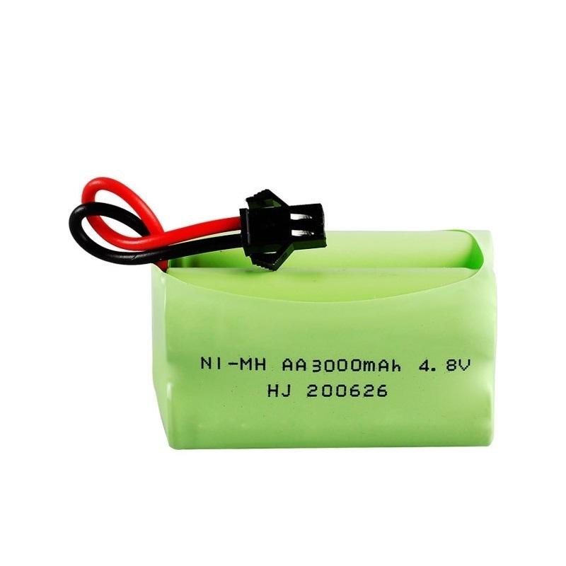 Pin NiMH 4.8v 3000mAh Pin sạc 4.8v Bộ pin Ni-MH AA Bộ sạc 4.8v cho đồ chơi Rc Ô tô Thuyền Xe tăng Robot một phần Màu sắc: Xanh lục