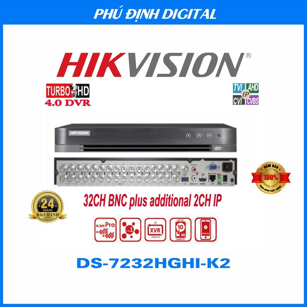 Đầu ghi hình camera 32 Kênh Hikvision giá tốt mã DS-7232HGHI-K2 - Hàng Chính Hãng