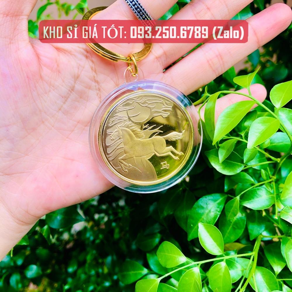 Móc Khóa 12 Con Giáp CON NGỰA - NGỌ Đồng Xu Phong Thủy May Mắn - The Perth Mint