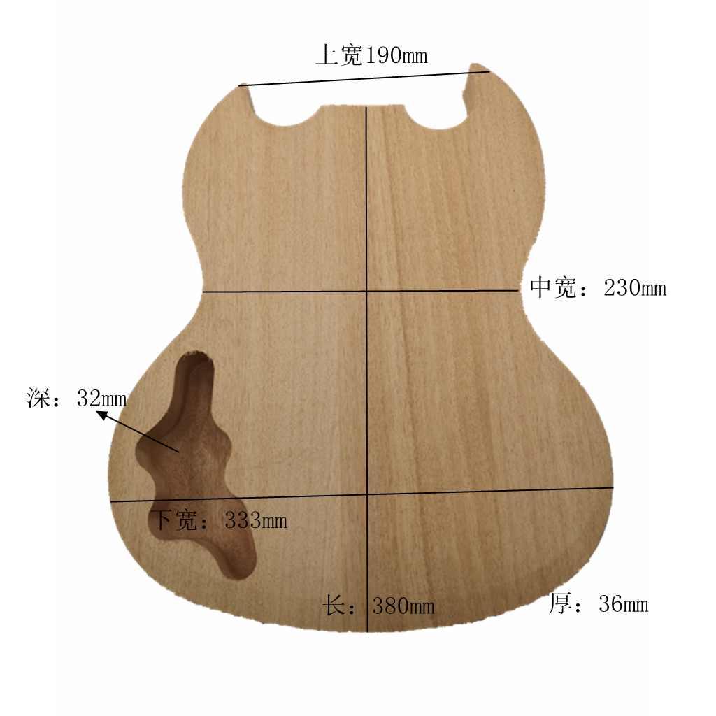 Okoume Mahogany Guitar Body DIY Handcraft Electric Guitar Body Accessories