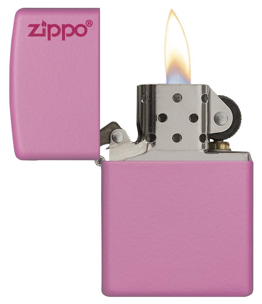 Bật Lửa Zippo Pink Matte with Logo 238ZL