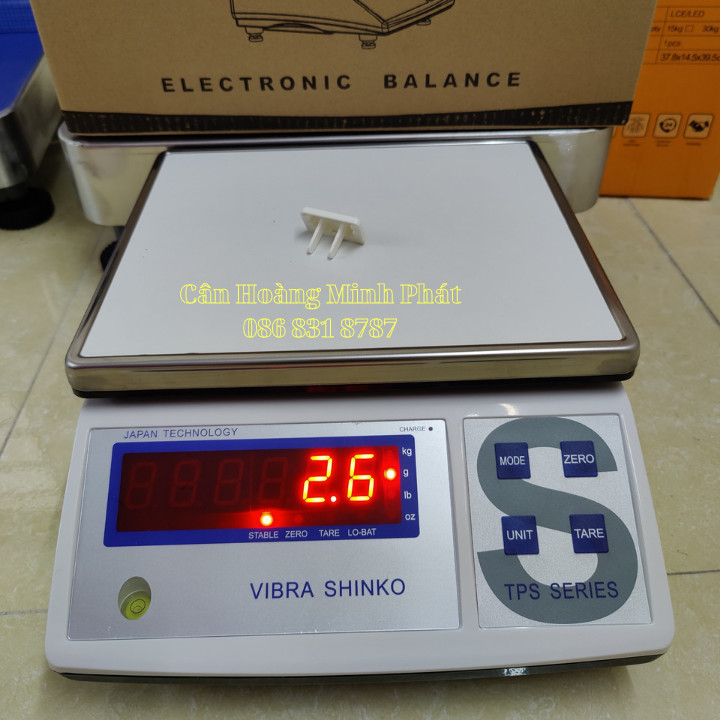 CÂN ĐIỆN TỬ VIBRA SHINKO TPS ( 30kg/1g ) ( 15kg/0.5g ) ( 6kg/0.2g ) ( 3kg/0.1g ) JAPAN (Cân ngành yến) [ CÂN HOÀNG MINH PHÁT