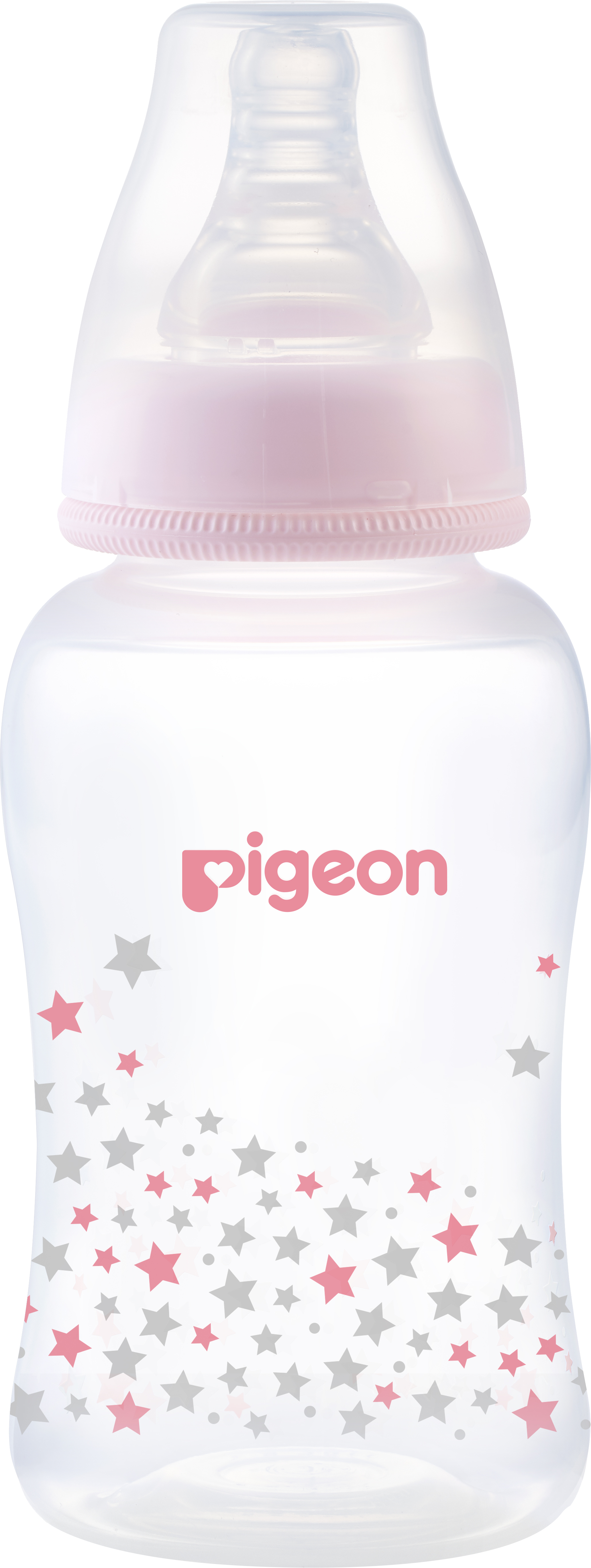 Hình ảnh Bình sữa cổ hẹp PP Streamline hình ngôi sao hồng/xanh Pigeon 150ml (S)