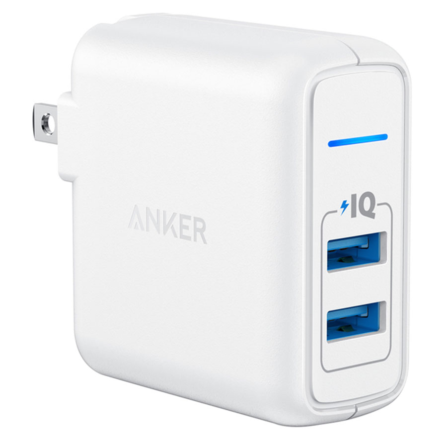 Adapter Sạc 2 Cổng Anker PowerPort Elite 24W - A2023 - Hàng Chính Hãng