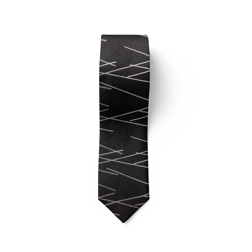 Cà vạt nam, cà vạt bản nhỏ, cà vạt 6cm-Cà vạt lẻ bản nhỏ 6cm màu đen họa tiết