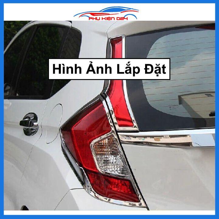 Ốp viền đèn pha hậu mạ crom Honda Jazz chống trầy trang trí bảo vệ xe