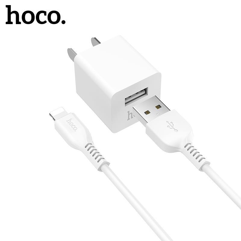 Bộ Củ Sạc Hoco UH102 + Cáp Sạc Hoco Kèm Theo - Hàng Chính Hãng