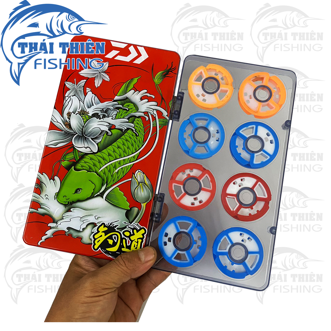 Hộp Đựng Trục Cuốn Thẻo Câu Đài 16 Vòng Silicone