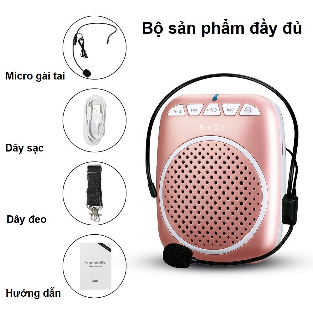 Loa trợ giảng có dây Shidu S308 MHG - Hàng nhập khẩu