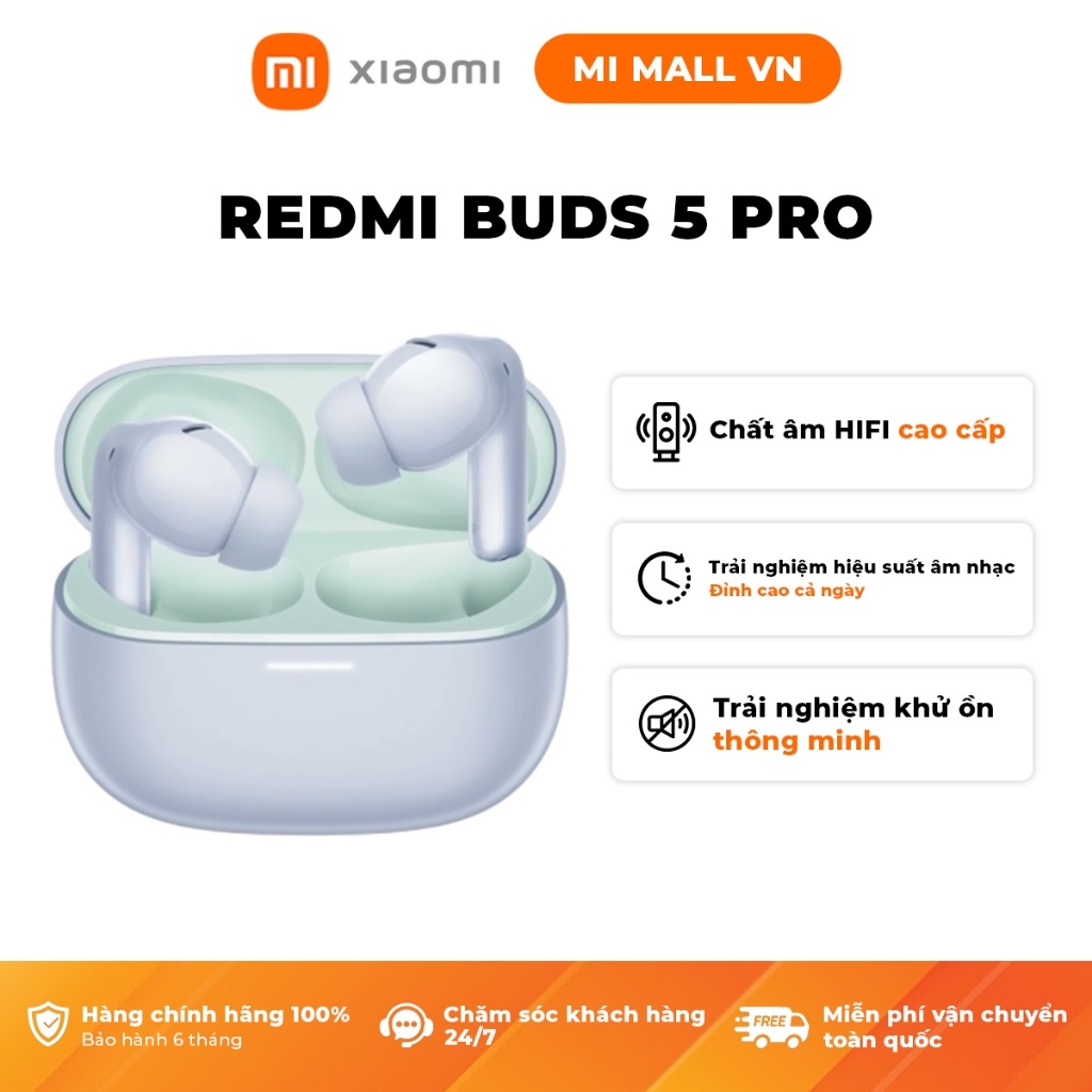 Phiên bản toàn cầu tai nghe Xiaomi Redmi Buds 5 Pro - Hàng Chính Hãng