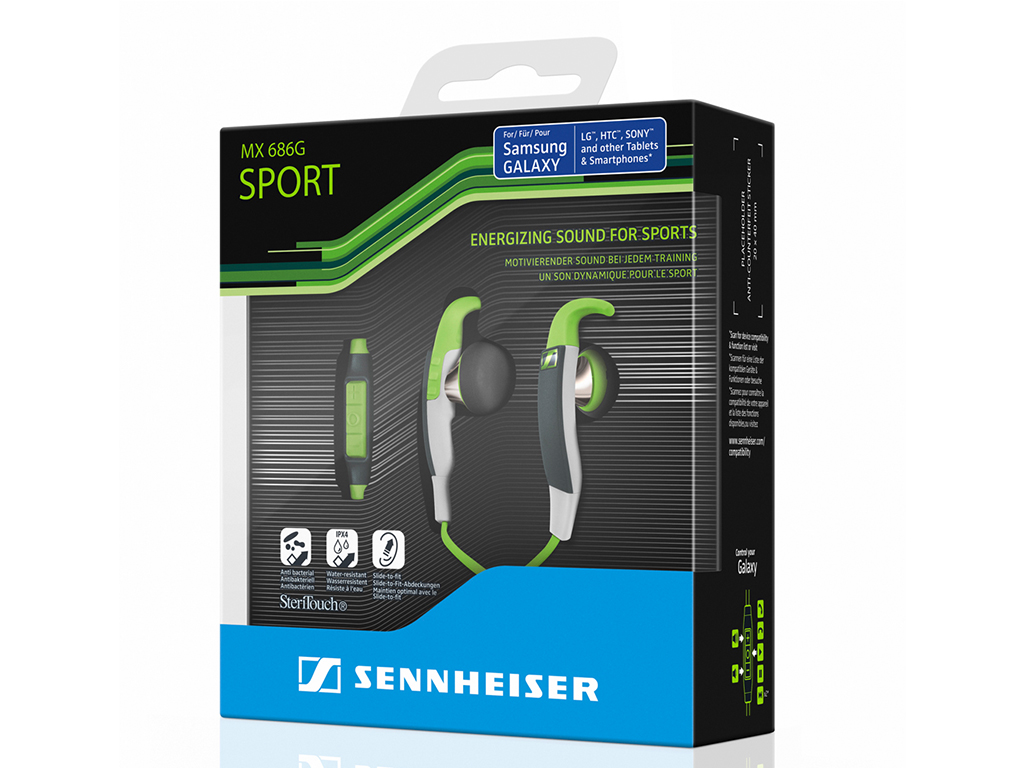 Tai nghe nhét tai thể thao SENNHEISER MX 686G Sports - Hàng chính hãng 24 tháng bảo hành