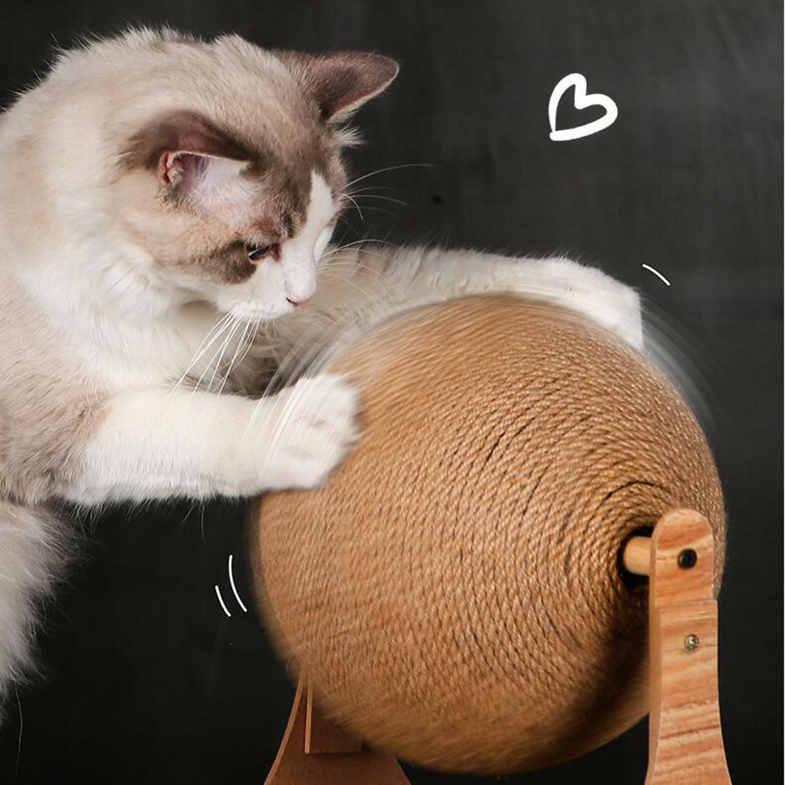 Sisal Cat Scratching Ball for Cats and Kittens Scratcher Scratch Pad Indoor Cats Cardboard Interactive Pet Toy