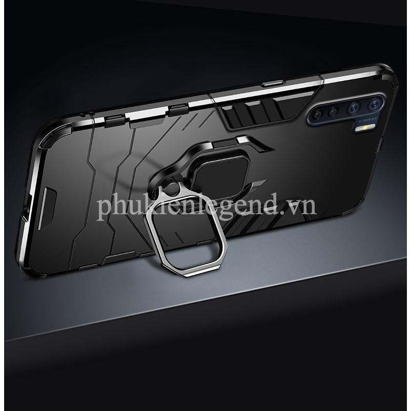 Ốp lưng OPPO A91 iron man chống sốc kèm iring