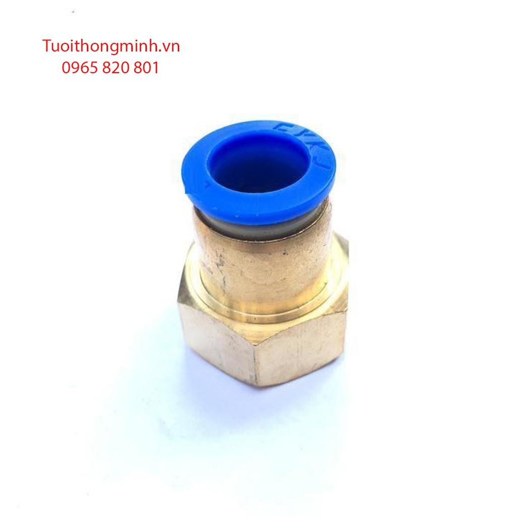 Đầu nối đồng ren trong 17mm ra ống 8mm