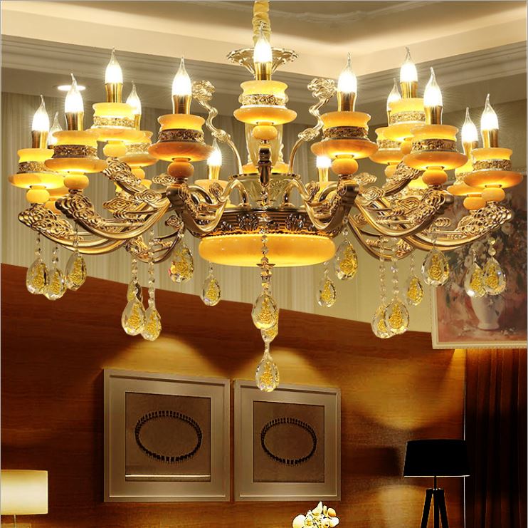 Đèn chùm SOSA phong cách hiện đại loại 15 tay trang trí nhà cửa sang trọng - kèm bóng LED .