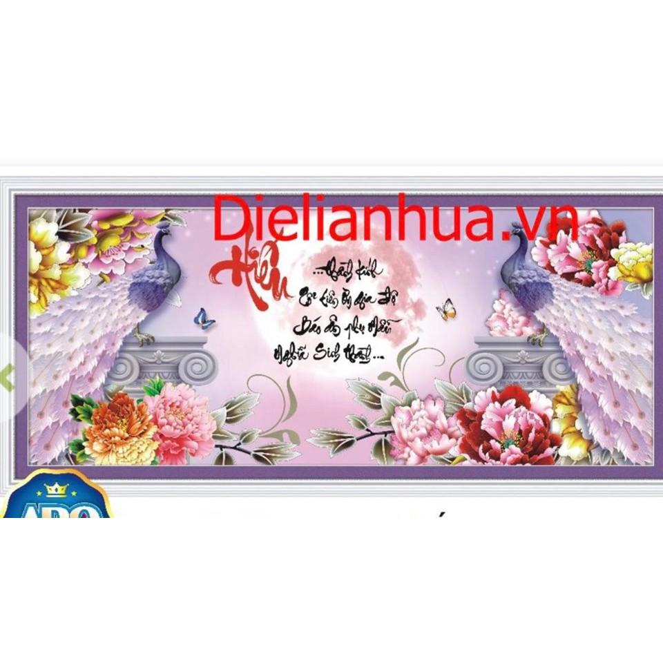 Tranh đá chữ Hiếu công tím DF875 - kích thước: 110 * 50cm.